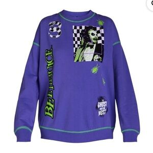 Beetlejuice soft cotton blend women’s juniors graphic sweatshirt size XS
